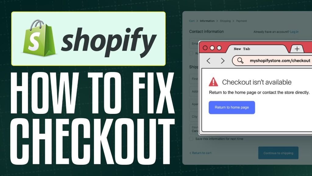 Shopify Checkout Not Working Fix